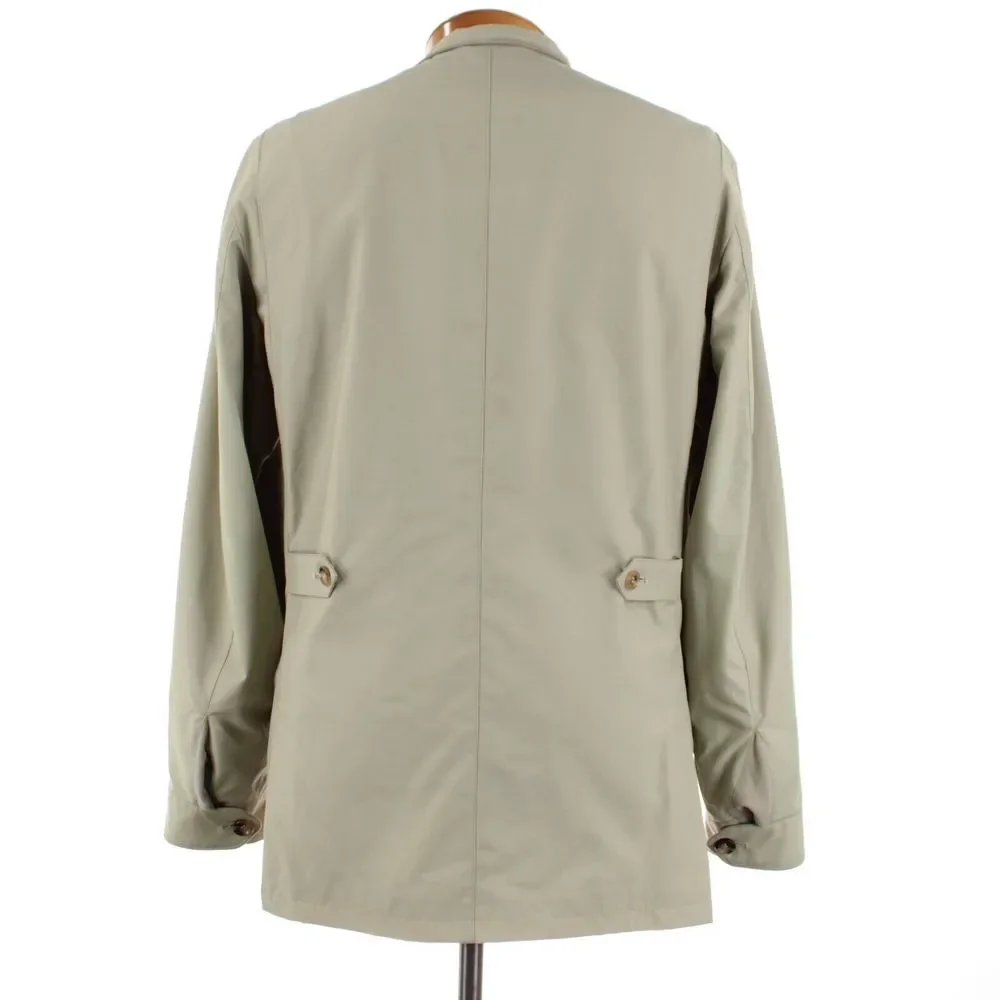 Luciano Barbera NWD Wool Blend Trench / Overcoat Size 50 (40 US) Solid Light Tan - Picture 6 of 14